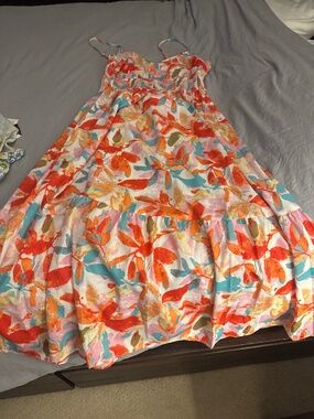Summer flower maxi dress